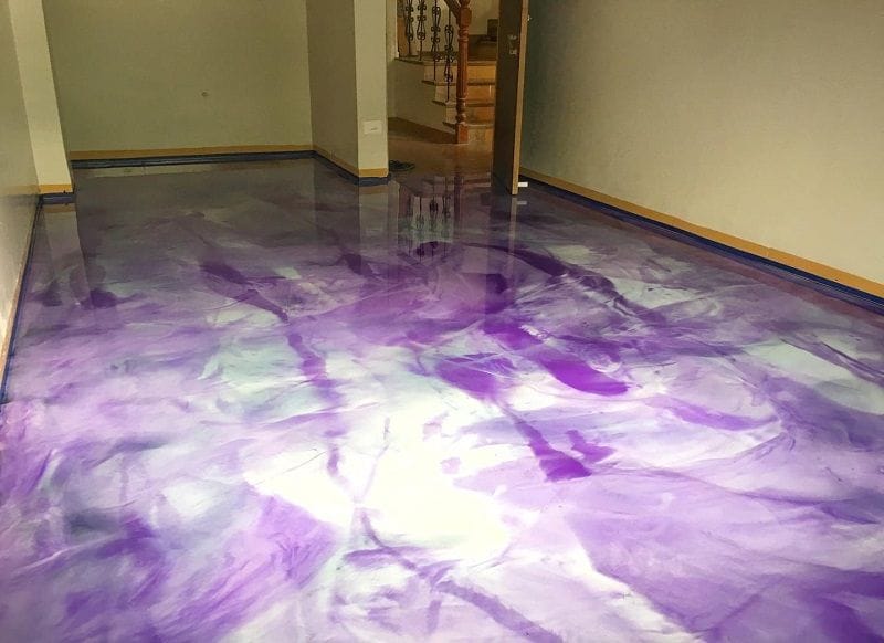 Designer Metallic Epoxy flooring project 2