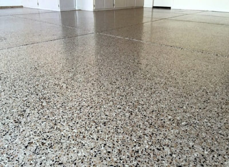 Color Flakes & Color Quartz flooring project 3
