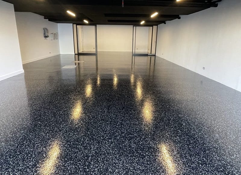 Color Flakes & Color Quartz flooring project 7