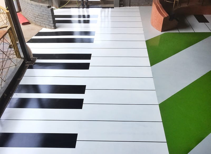 Designer Metallic Epoxy flooring project 9