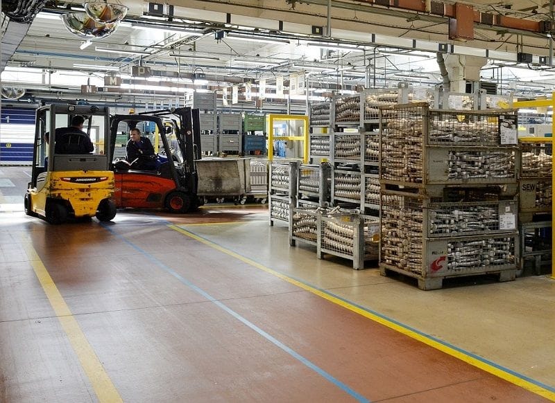 Densit heavy duty flooring system tiles installed in a Pune, India warehouse