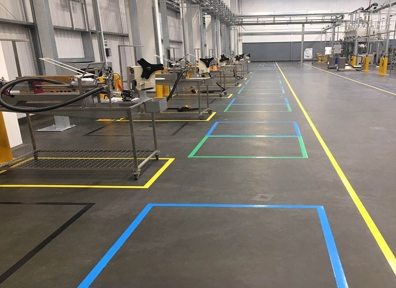 Densit flooring installation in a commercial building