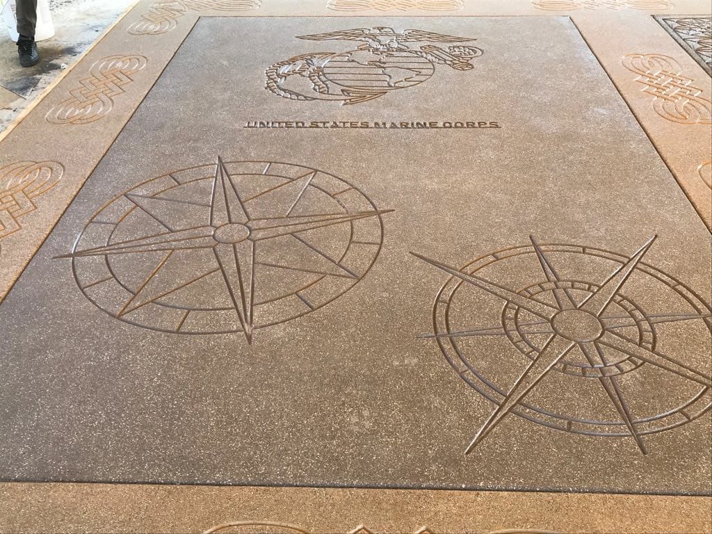 Smooth integrally coloured concrete flooring