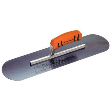 16 inch by 4 inch Round End Trowel for Decorative Concrete.